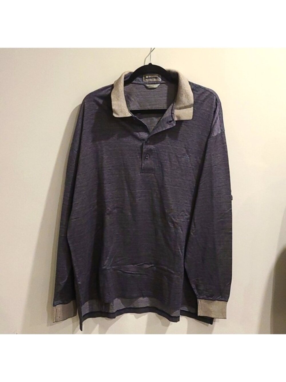 Descents 100% Egyptian cotton collared long sleeve